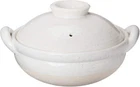 NAGATANIEN IGA Donabe Steam Pot Earthenware 2-4person White Made in Japan 27cm J