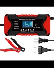 Cargador de Bater a Inteligente 12V Reparador LCD Carro Moto AGM GEL Wet