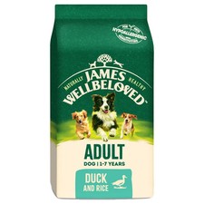 James Wellbeloved Adult Dog Dry Food (Duck & Rice) - Bag Size : 15Kg 5.30 per kilo