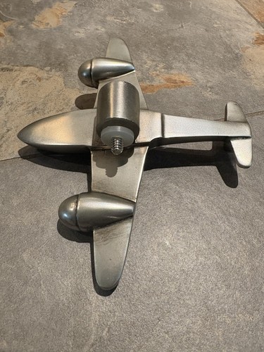 Fienile ceramica bambini alluminio nichelato lucido retrò aereo finiture 1 set da 2 - Foto 9 di 11