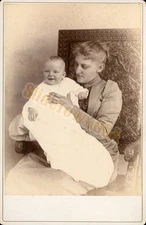 Antique Cabinet Card Photo Mother with Baby Charles Carleton Kimball Q-87
