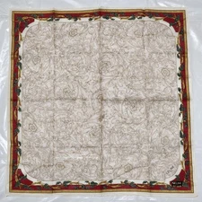 CELINE Scarf Floral Red 5.0in