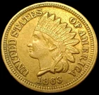 1863 CN Indian Head Cent XF Condition!