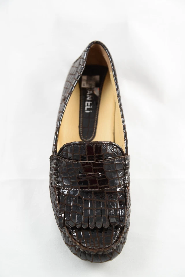 Mocasines italianos de cuero negro Vaneli para mujer talla 6,5 Foto 3 de 4