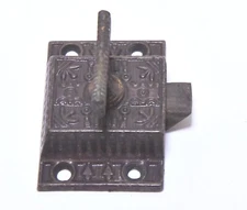 VINTAGE EASTLAKE STYLE T HANDLE CABINET SPRING LATCH LOCK NO RECEIVER