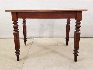 Antique French Neoclassical Small Oak Writing Desk Table Two Tone