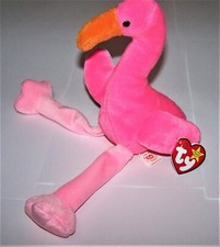 Pinky the Flamingo Ty Beanie Baby Style 4072 DOB 2-13-95 MWMT As Pictured