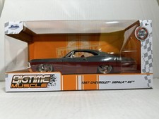Jada Bigtime Btm 1967 Chevy Impala Burgundy Gray 124 Diecast Model 33864 93 Jada Bigtime Btm 1967 Chevy Impala Burgundy Gray 124 Diecast Model 33864 93