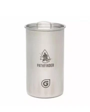 Pathfinder X Grayl Geopress Nesting Cup & Lid Set Stainless Steel For Camping!