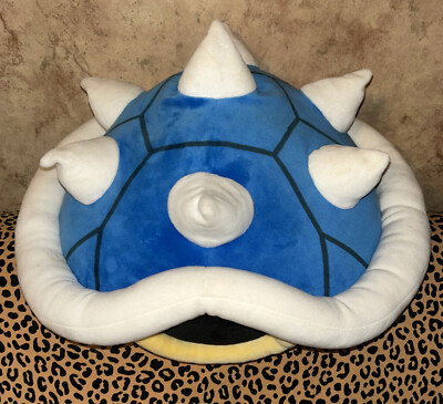 Nintendo Super Mario Kart Blue Turtle Shell Pillow Plush Club Mocchi Mocchi Tomy