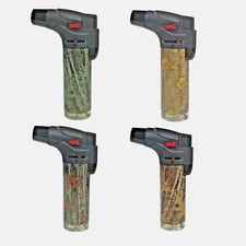 4 Pack Jumbo 4" Single Jet Flame Torch Gun Lighter Refillable Lockable maple
