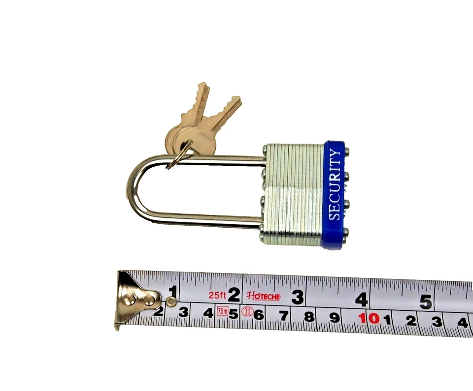 Candado de acero laminado 24 piezas grillete largo 1-1/2 pulg. 48 llaves con llave de 40 mm Foto 4 de 4