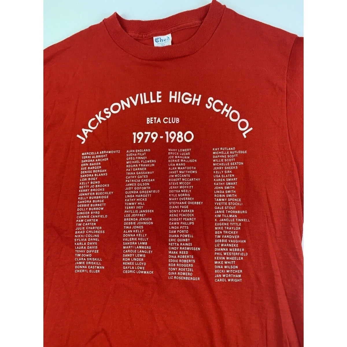 2 VTG 1979 80 T Shirt Single Stitch Tee Jacksonville High School AR Beta Club