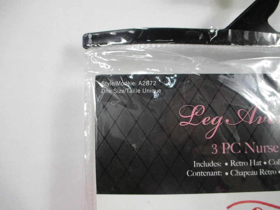 Kit de Enfermera Mujer Disfraz Talla Única 3 Piezas Conjunto Sombrero Cuello Delantal Sexy Médico Nuevo Foto 3 de 4
