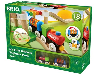 brio my first railway beginner pack wooden toy train set