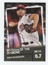 Max Scherzer 2020 Topps Series 2 WARRIORS OF THE DIAMOND BLACK PARALLEL /299