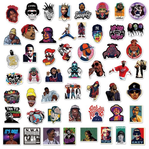 50 Stück East West Coast Rap Graffiti Aufkleber Cool Pop Usa Up Leben Kunst Sticker - Bild 6 von 7