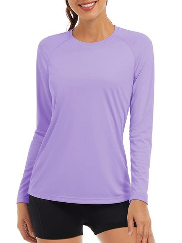 Women's Rash Guard Shirt Long Sleeve UPF 50+ Sun Protection Sport Workout Shirts - Picture 73 of 98