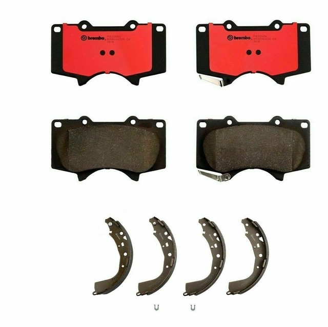 Brembo Front Ceramic Pads and Rear Shoes Brake Kit for Toyota Tundra