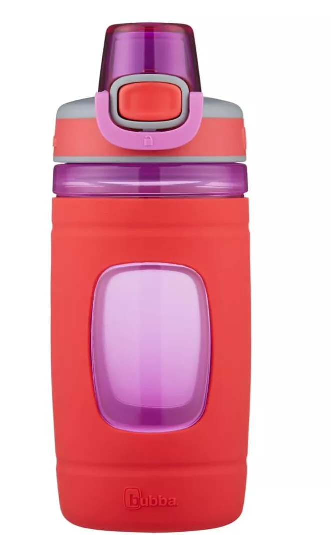 Kids Bubba Flo Water Bottle Leak Proof Lid Coral Reef Purple 16 Oz Ages 3+