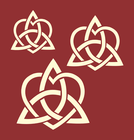 Celtic Irish Knot Stencils - Trinity Heart Gaelic Design In 3, 4, 5 Inch Sizes