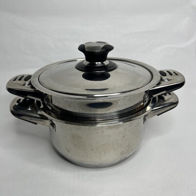 Hochwertig Edelstahl 4Qt. Stainless Pot & Steamer Inset W/ Thermo Precision Lid