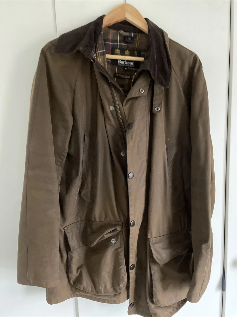mens barbour wax jacket medium