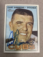 Curt Simmons SIGNED 2016 Topps Heritage Real One AUTOGRAPHS - PLAYER SAMPLE!!!