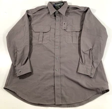 NEW MEDIUM REG PROPPER MENS F5302 TACTICAL LONG SLEEVE DRESS SHIRT GRAY MEDIUM