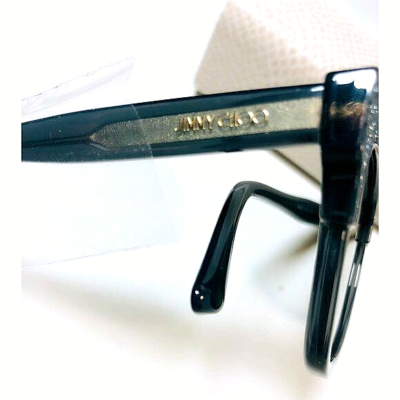 New Jimmy Choo Womens Gray Silver Glitter Cats Eye 50 mm UV  display picture 1