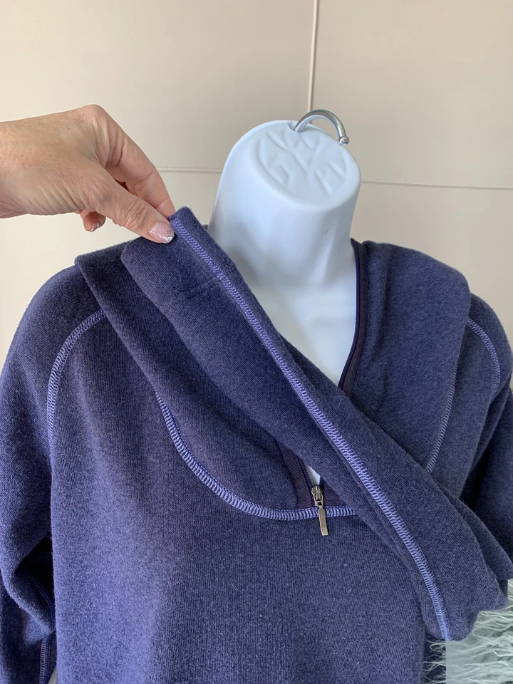 Suéter suéter para mujer KÜHL con capucha, costuras, púrpura/azul, talla L, suave, $23 Foto 3 de 4