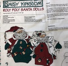 Fabric Panel ROLY POLY SANTA Dolls Sew Stuff Makes 2 By Daisy Kingdom