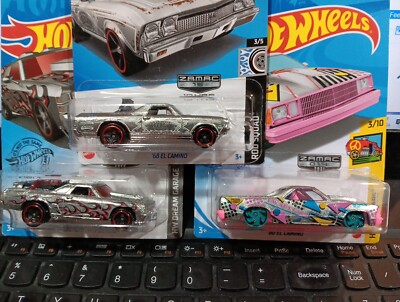 Hot Wheels Zamac El Caminos Assorted  Lot Of 3