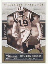 2010 Donruss Classics Keyshawn Johnson Timeless Tributes Gold /50