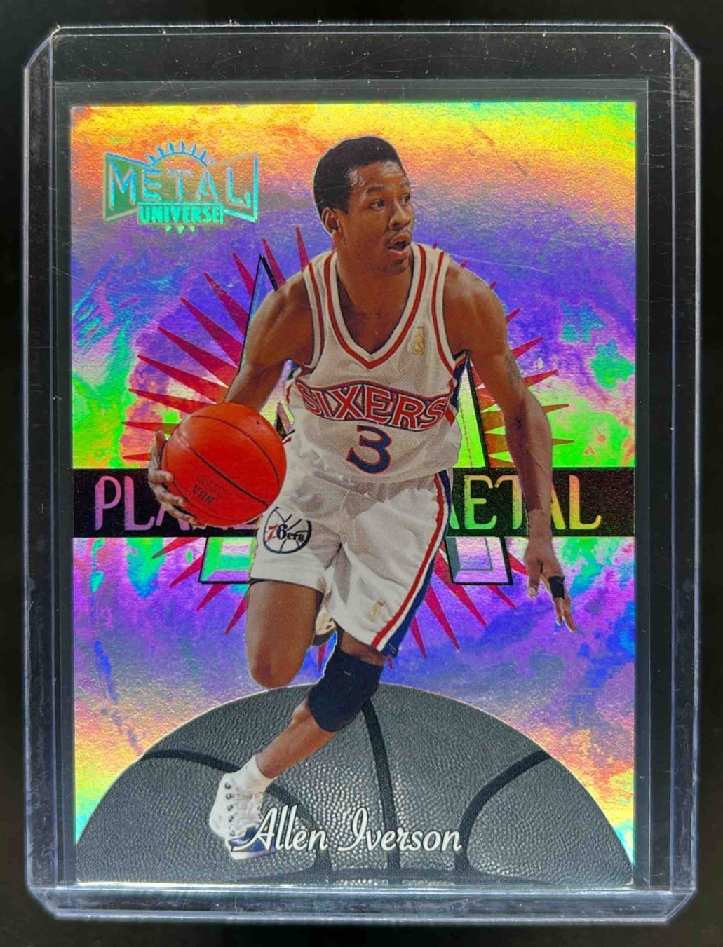 1997-98 Skybox Metal Universe Allen Iverson Planet #2 PM 76ers