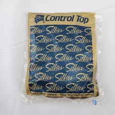 Vintage Silkies Control Top Hose Pantyhose Honey Beige Made In USA