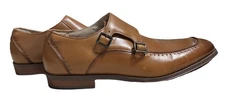 Stacy Adams Leather Buckle Monk Strap *Slip On* Shoes Brown 9.5M NWT