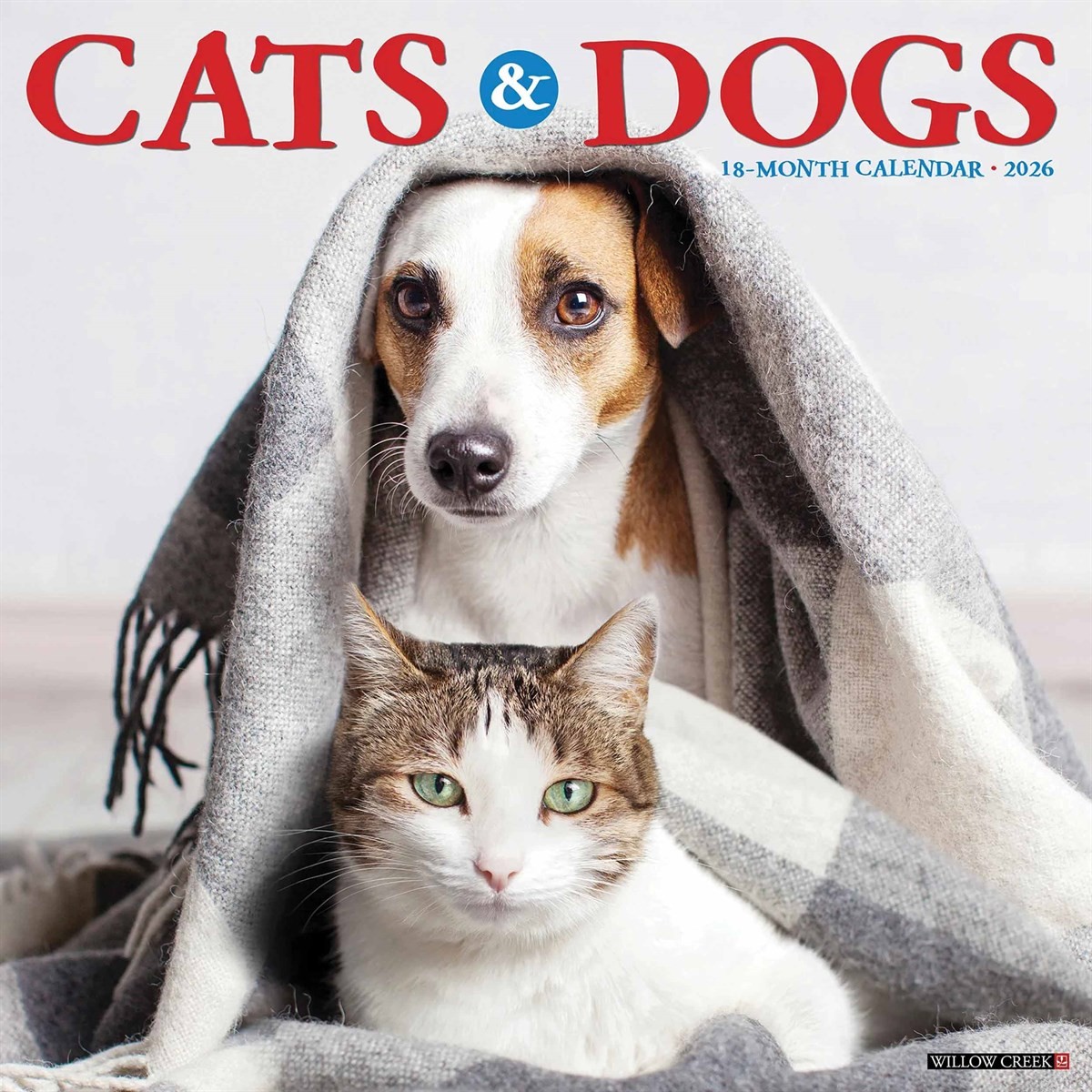Cats & Dogs Calendar 2026, Wall Calendars, Month To View, Cats, Gift