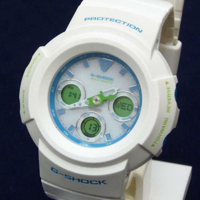 Casio Men'S Watch G-Shock Awg-M105Wg-7Ajf White Used 61584