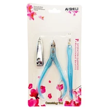 Home Essentials Professional Manicure Pedicure Nail Art Tool Set 3 Pieces