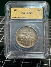 1925 Stone Mountain Commemorative Half Dollar ICG EF45
