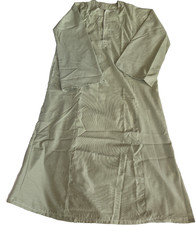 LONG SLEEVE KAFTAN MENS L 50"x52" GREEN PINSTRIPE ROBE CAFTAN HANDMADE