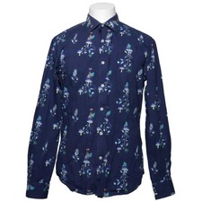 Ganesh, Hemd, Größe: L, Blau/Mehrfarbig, Baumwolle, Blumen, Herren #GLE