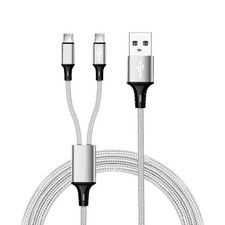 IFLASH 6ft Long Dual MicroUSB Splitter Charge Cable - Power up to Two 2 ...