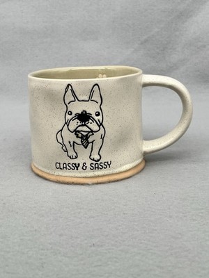 Large Coffee Mug Classy & Sassy French Kisses Series Frenchie Necktie