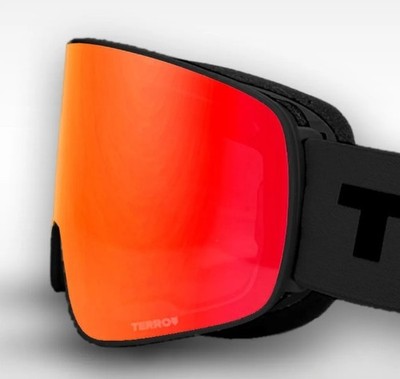 Terror - Spectrum Snow Goggles Black/Red + Clear Lens Dual-layered Anti-Fog New