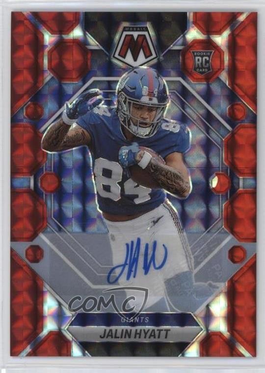 2023 Panini Mosaic Rookies Red Prizm 17/199 Jalin Hyatt #329 Rookie Auto RC 0qo1