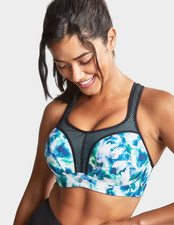 NWT Panache Power Digital Bloom Convertible Underwire Sports Bra