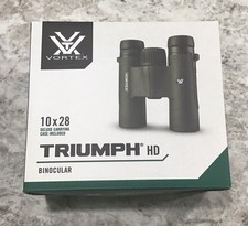 Vortex Triumph HD 10x28mm Roof Prism Binoculars, Green, TRI-1028 BRAND NEW