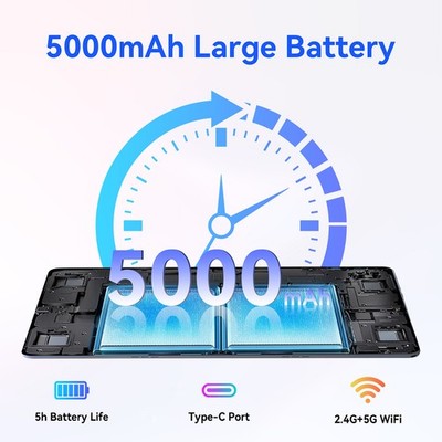 Android Tablet C107 10'' 24GB+128GB 5G WiFi 5000mAh 1280x800 Octa-Core Dual Camer